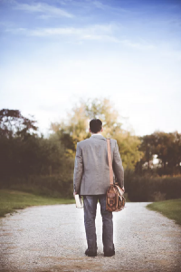 Man on road